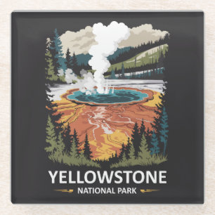 Yellowstone Nationalpark Hot Spring Glasuntersetzer