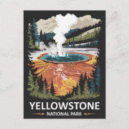 Yellowstone Nationalpark Hot Spring Postkarte