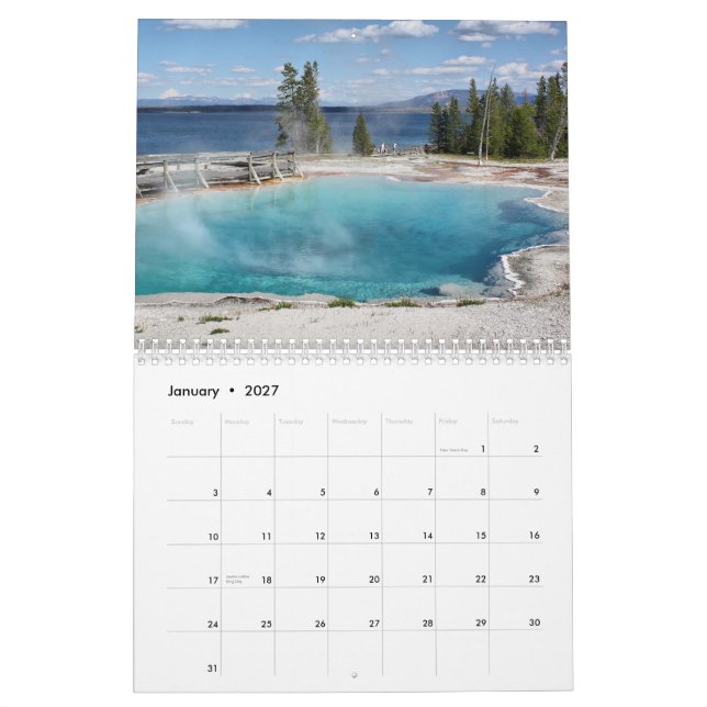 Yellowstone Nationalpark Kalender (Jan 2027)
