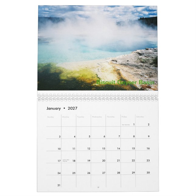 Yellowstone Nationalpark Kalender (Jan 2027)