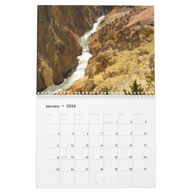 Yellowstone Nationalpark Kalender 2015 (Jan 2026)
