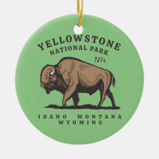 Yellowstone-Nationalpark Keramik Ornament