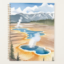 Yellowstone Nationalpark | Landschaft Aquarell Planer