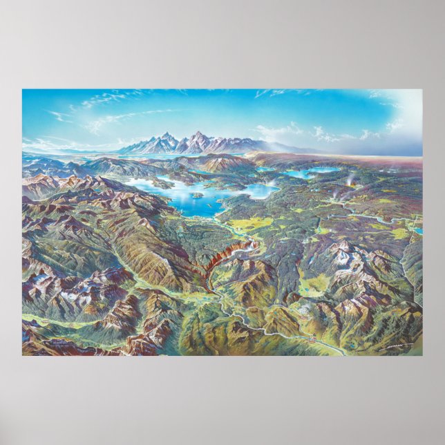 Yellowstone Nationalpark Landschaft (keine Etikett Poster (Vorne)