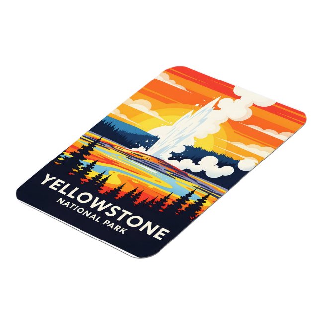 Yellowstone Nationalpark – Lebendiger Geysir Magnet (Linke Seite)