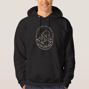 Yellowstone Nationalpark Line Wandern Hoodie