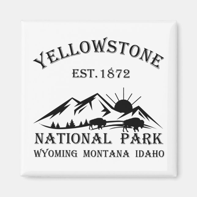 Yellowstone Nationalpark Magnet (Vorne)
