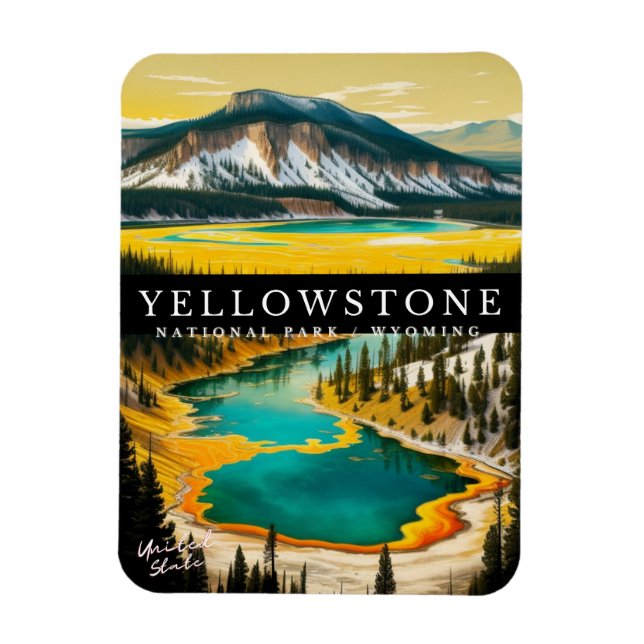 YELLOWSTONE-NATIONALPARK MAGNET (Vertikal)