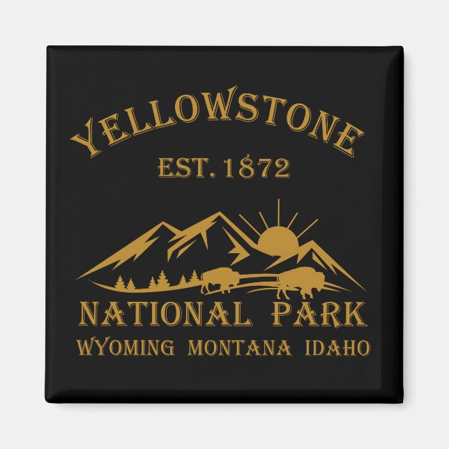 Yellowstone Nationalpark Magnet (Vorne)