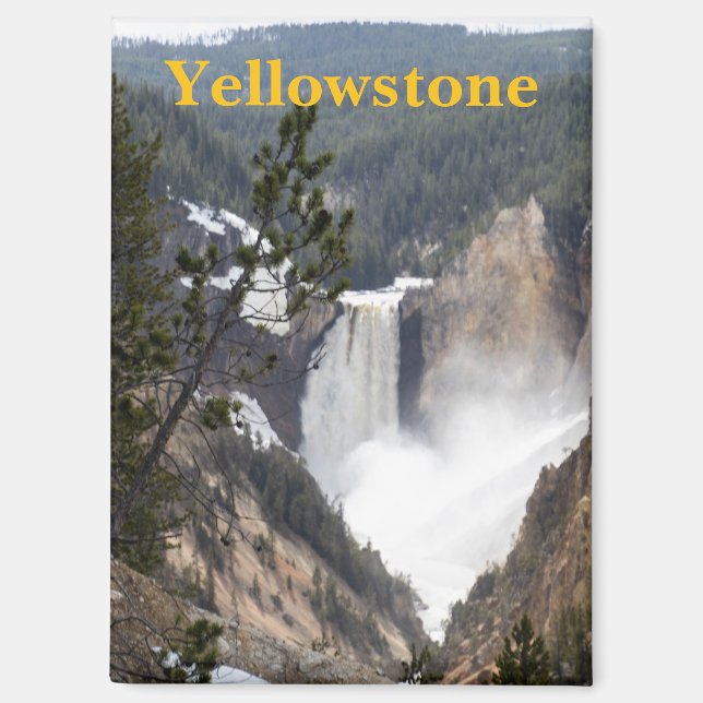 Yellowstone Nationalpark Magnet für Wasserfall (Vorderseite)