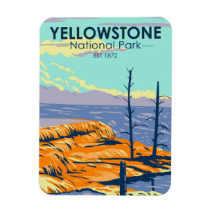 Yellowstone Nationalpark Mammot Hot Springs Magnet