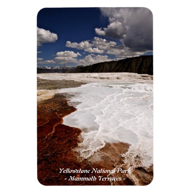 YELLOWSTONE NATIONALPARK, MAMMUTterrassen Magnet (Vertikal)