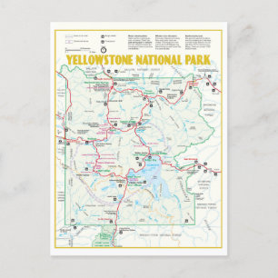 Yellowstone Nationalpark Moderne Karte