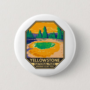 Yellowstone Nationalpark Morgenröte Button