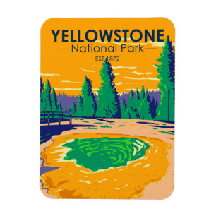 Yellowstone Nationalpark Morgenröte Magnet