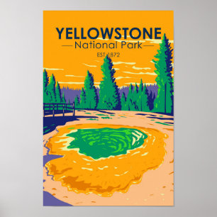 Yellowstone Nationalpark Morgenröte Poster