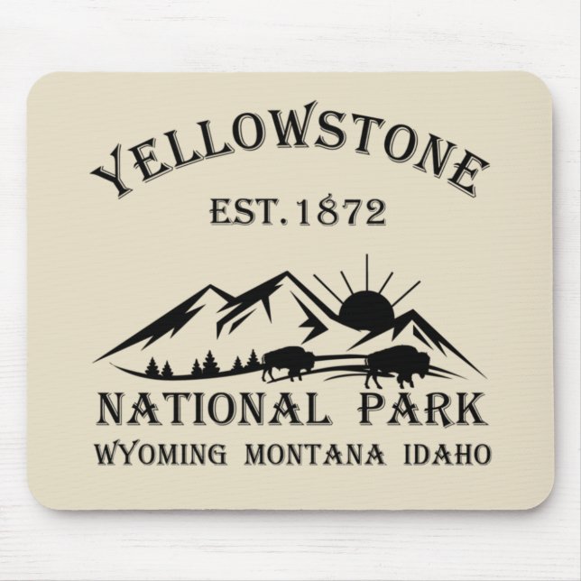 Yellowstone Nationalpark Mousepad (Vorne)