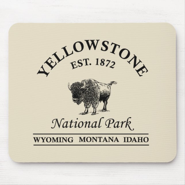 Yellowstone Nationalpark Mousepad (Vorne)