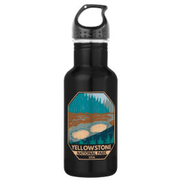Yellowstone Nationalpark Mud Vulkan Vintag Edelstahlflasche