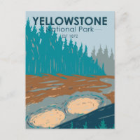 Yellowstone Nationalpark Mud Vulkan Vintag
