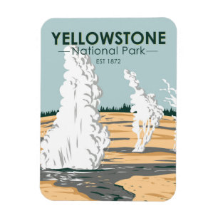Yellowstone Nationalpark Norris Geyser-Becken Magnet