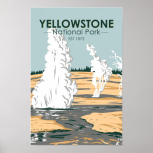 Yellowstone Nationalpark Norris Geyser-Becken Poster