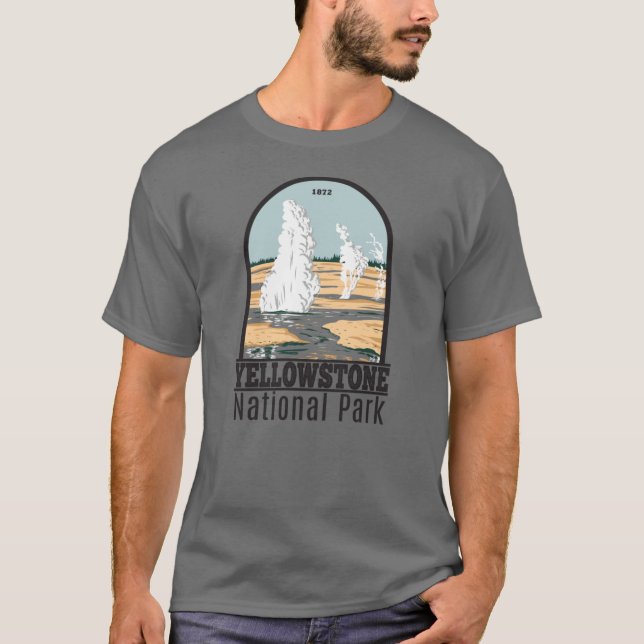 Yellowstone Nationalpark Norris Geyser-Becken T-Shirt (Vorderseite)