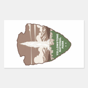Yellowstone-Nationalpark Old Faithful Arrowhead Rechteckiger Aufkleber
