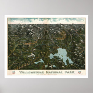 Yellowstone Nationalpark Plakat 1902