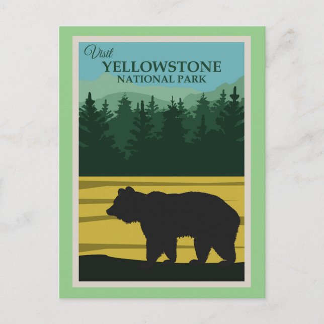 Yellowstone Nationalpark Postcard Postkarte (Vorderseite)
