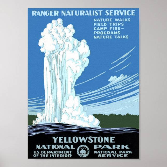 Yellowstone-Nationalpark Poster (Vorne)
