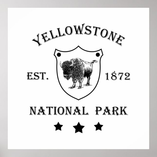 Yellowstone Nationalpark Poster (Vorne)