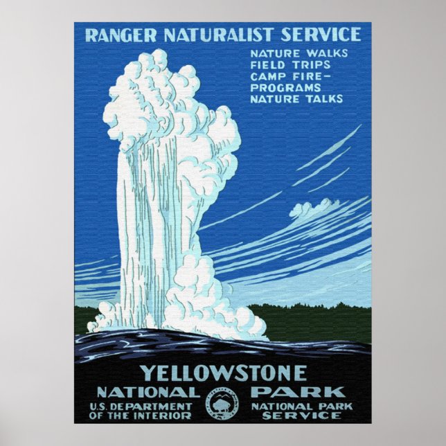 Yellowstone Nationalpark Poster (Vorne)