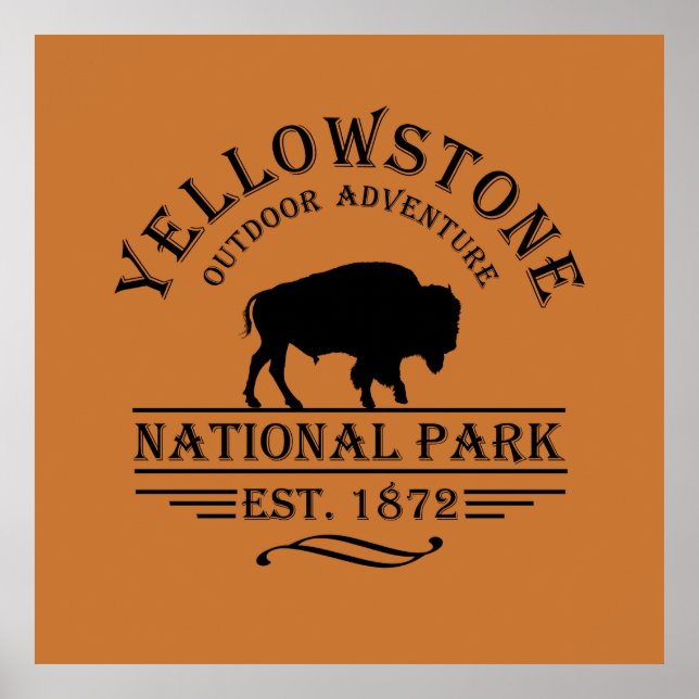 Yellowstone Nationalpark Poster (Vorne)