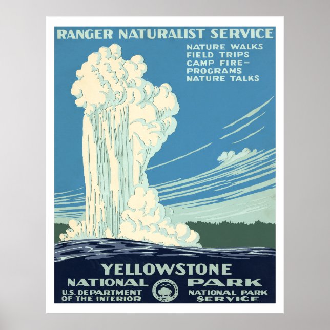 Yellowstone-Nationalpark Poster (Vorne)