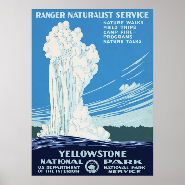Yellowstone-Nationalpark Poster (Vorne)