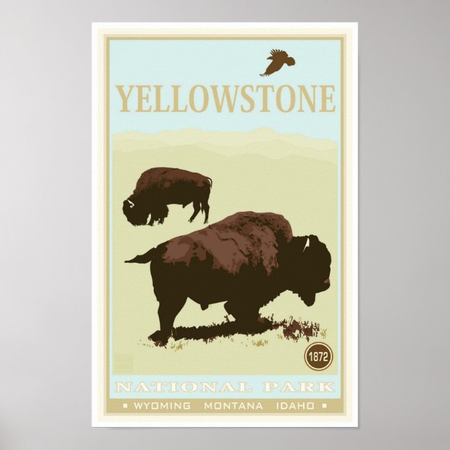 Yellowstone-Nationalpark Poster (Vorne)
