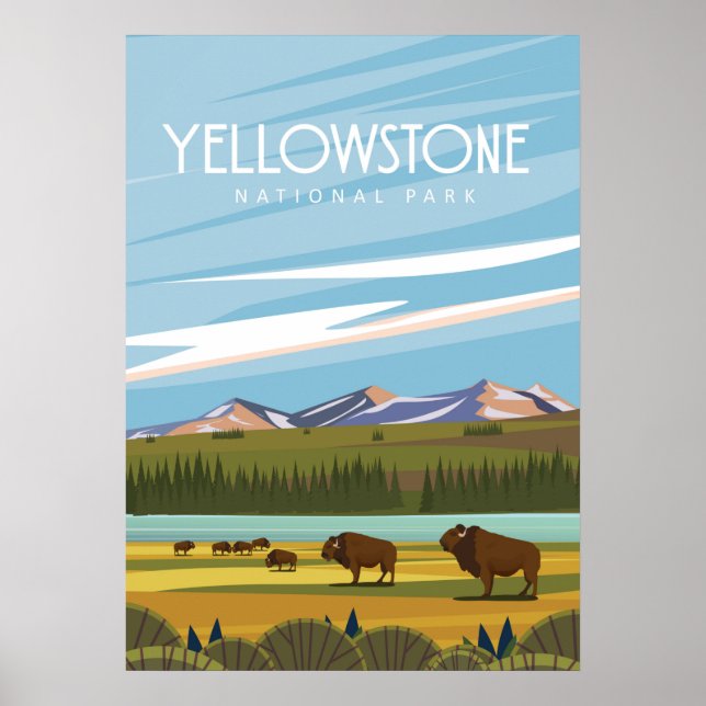 Yellowstone Nationalpark Poster (Vorne)