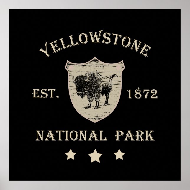 Yellowstone Nationalpark Poster (Vorne)