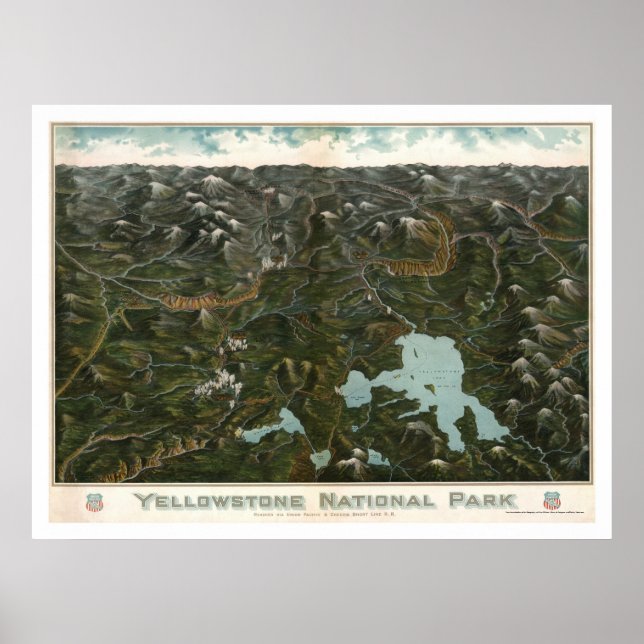 Yellowstone Nationalpark Poster 1902 (Vorne)