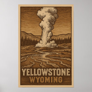 Yellowstone Nationalpark Poster - Landschaftliche 