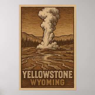 Yellowstone Nationalpark Poster - Landschaftliche 