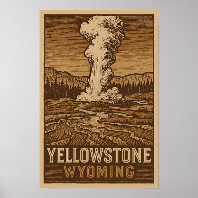 Yellowstone Nationalpark Poster - Landschaftliche 