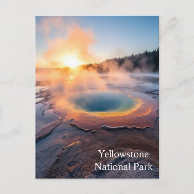 Yellowstone-Nationalpark Postkarte (Vorderseite)