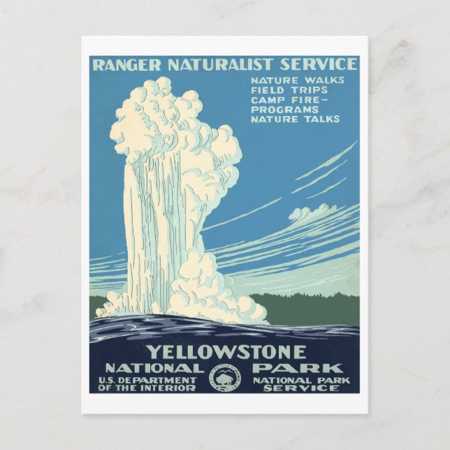 Yellowstone-Nationalpark Postkarte (Vorderseite)