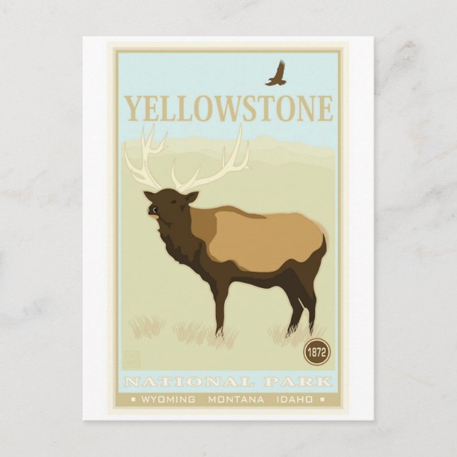 Yellowstone-Nationalpark Postkarte (Vorderseite)