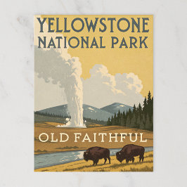 Yellowstone-Nationalpark Postkarte
