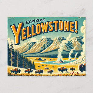 Yellowstone-Nationalpark Postkarte