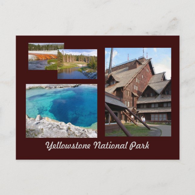 Yellowstone-Nationalpark Postkarte (Vorderseite)