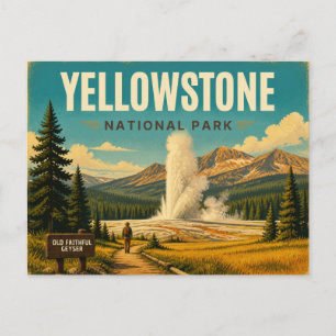 Yellowstone-Nationalpark-Postkarte Postkarte